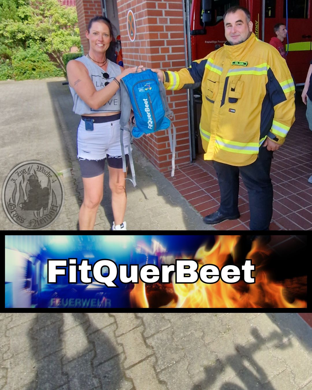 Übergabe des Rucksackes